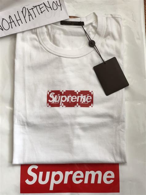 replika louis vuitton supreme tshirt|Louis Vuitton supreme box logo.